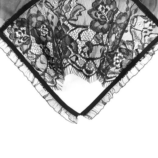 霏慕网纱蕾丝内裤7133 激情性感网纱露臀黑色网纱 商品图4