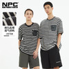 NPC潮牌口袋挂钩撞色拼接条纹短袖T恤男防螨抗菌透气NP53TE04 商品缩略图2