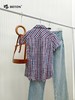 【第2件半价！尾货清仓不退换】波顿女士全棉修身红蓝格短袖衬衫休闲百搭LS376 商品缩略图3