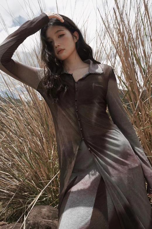 Le Malene 复古晕染宽松开衫上衣 20807 商品图1