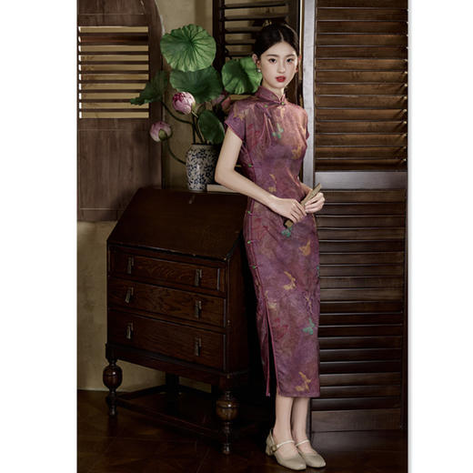 GX绝美旗袍2025年新款气质高端年轻款复古风改良旗袍连衣裙女高级感 商品图3