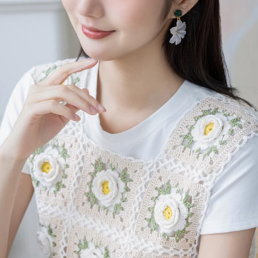 苏苏姐家莹莹写意手工diy钩针棉线蕾丝亚麻背心毛线团材料包 商品图2