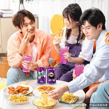 百事可乐美年达 Mirinda 葡萄味汽水碳酸饮料330ml*24听 新老包装随机 商品图4