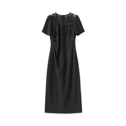 「高货wl」全新升级【铂金会员284/天猫379/差价95】(44650)洛诗琳新中式时髦拼接蕾丝连衣裙2025夏季压褶收腰显瘦裙 商品图4