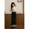 鹿向南「塞纳左岸」蕾丝黑色牛仔裤秋季新款百搭休闲通勤长裤女士 商品缩略图3