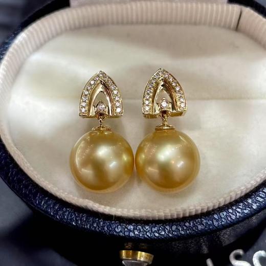 11-12mm金珠耳坠 商品图0