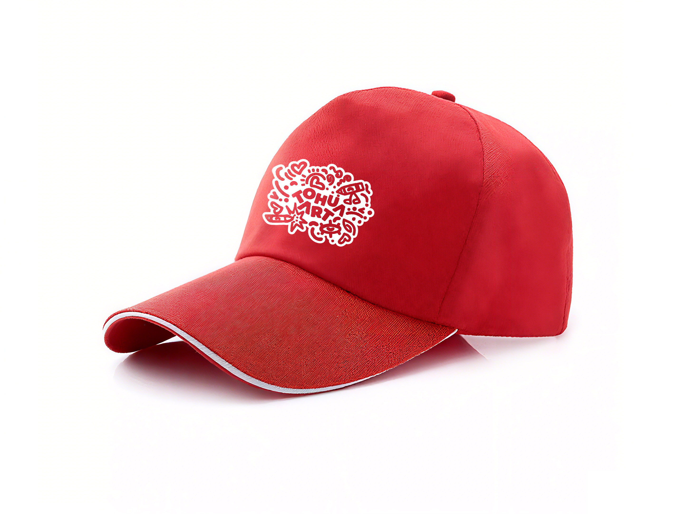 童画红色棒球帽（包邮）