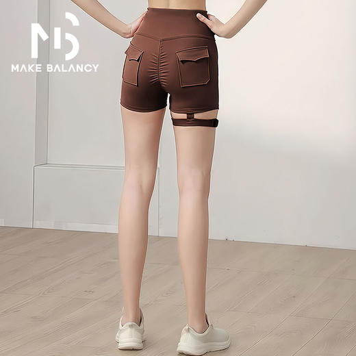 慕柏郦透气速干健身短裤女运动短裤超强弹性鲨鱼裤无痕2363 商品图2