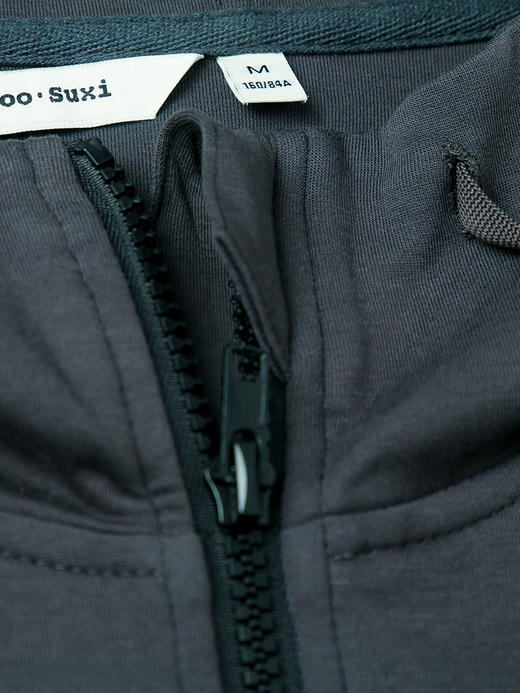 早秋必备！修身连帽拉链外套 深灰调尽显高级气质 商品图2