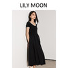 LILYMOON【天丝 方领小黑裙】极简小黑裙法式气质优雅羊毛撞色领纯色 商品缩略图3