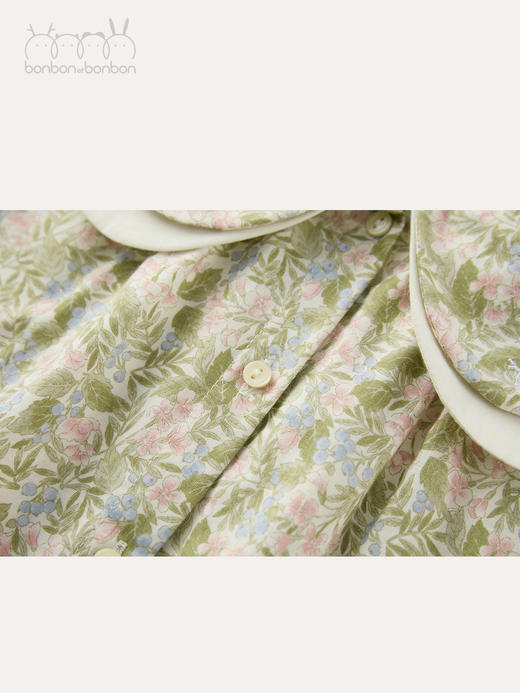 经典双领碎花连衣裙 商品图4