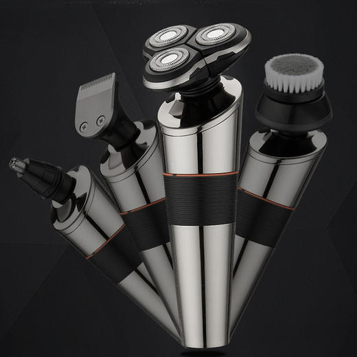 【创新三刀头浮动电动剃须刀】充电式胡须刀 全身水洗刮胡刀多功能男士  商品图2