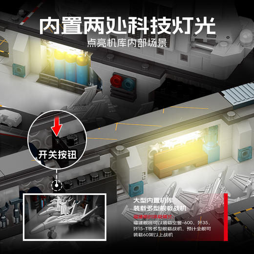 森宝积木福建舰国产军事男玩具拼搭积木收藏模型 商品图1