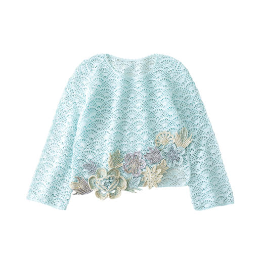 苏苏姐家虞美人蕾丝衣手工DIY钩针纯棉上衣毛线团自制材料包 商品图5