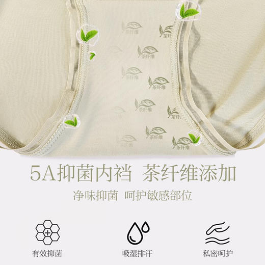 皮尔卡丹女士冰感内裤女氧身茶凉感透气舒适内裤三角裤女WP727136D 商品图1
