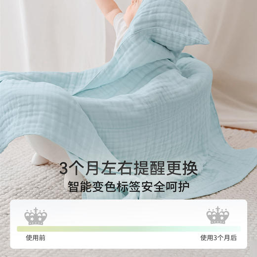 【洗浴用品】嫚熙新款婴儿纱布浴巾纯棉宝宝新生儿童浴巾抗菌洗澡包被裹巾 商品图3