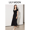LILYMOON【天丝 方领小黑裙】极简小黑裙法式气质优雅羊毛撞色领纯色 商品缩略图2