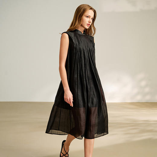 2025天意精品夏季新品中国风女士无袖连衣裙L252803 商品图1