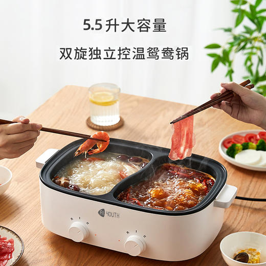 艾青春 5.5L电火锅（鸳鸯锅）AI-HG318 商品图0