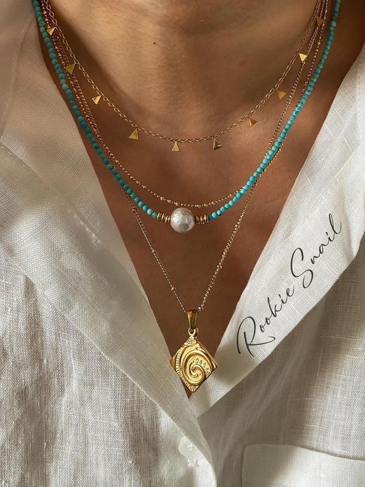 天然优化绿松石项链手链合集 商品图6