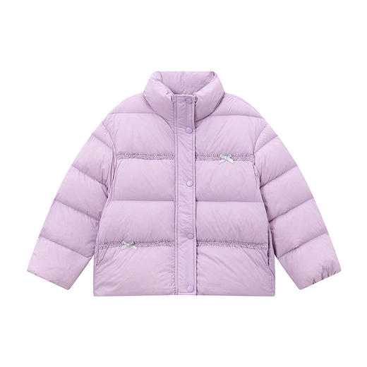 笛莎Deesha 童装女童羽绒服2025冬新款女童甜美花边羽绒服 商品图4