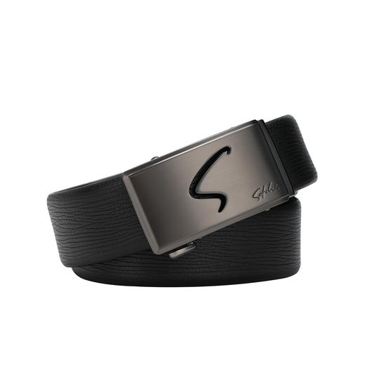 6942199082532115 沙驰satchi 男式真皮腰带头层牛皮自动扣皮带青年【三八礼物礼盒】送爱人【115cm】 商品图3