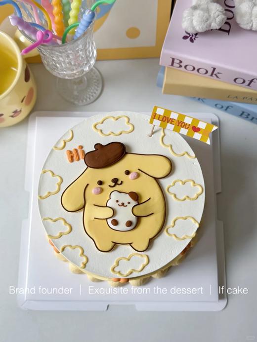 布丁狗卡通手绘蛋糕-低糖处理无添加 商品图0