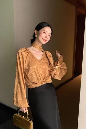 SIA SAYLOR 法式浪漫小碎花长袖衬衣 20808