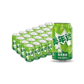 百事可乐美年达X蛋仔派对 青苹果味汽水碳酸饮料330ml*24听 新老包装随机 商品图5