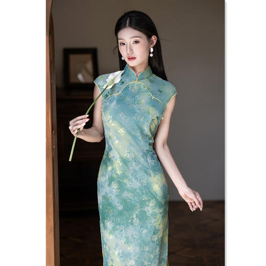 GX旗袍女夏季2025新款新中式气质复古国风改良年轻少女显瘦日常旗袍 商品图0