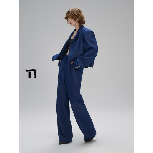 启世录TIWILLTANG“希御漫际”短款挺阔隐闪料增高版外套长裤套装 商品图2