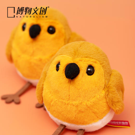 博物文创 啾儿系列第三弹 欧亚鸲 知更鸟 可发声小鸟球啾啾呆萌可爱节日礼物书包挂件 商品图0
