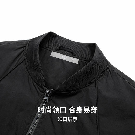 圣得西男士工装棒球领夹克2025年秋季新款时尚百搭几何拼接外套 商品图7