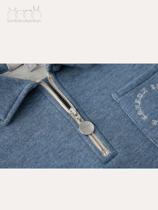 星空蓝休闲刺绣卫衣 商品图4