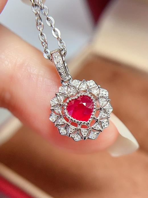 0.38ct刻面红宝石吊坠 商品图3