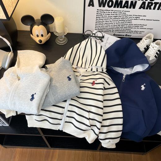 【3-5天发货】【29.9元/件起】儿童刺绣连帽外套秋款棉纺混合面料软糯舒适男童女童开衫 商品图2