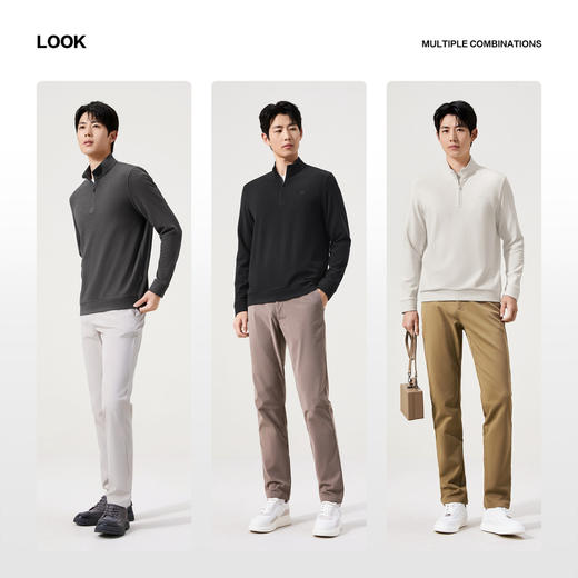 【7A抗菌2A防螨/远红外发热】柒牌男装新疆棉保暖半开衫套头卫衣129W70700 商品图2