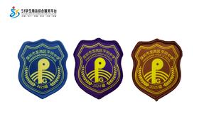 通版深圳市龙岗区平冈中学校徽服包边布标姓名贴章可缝烫现货发51