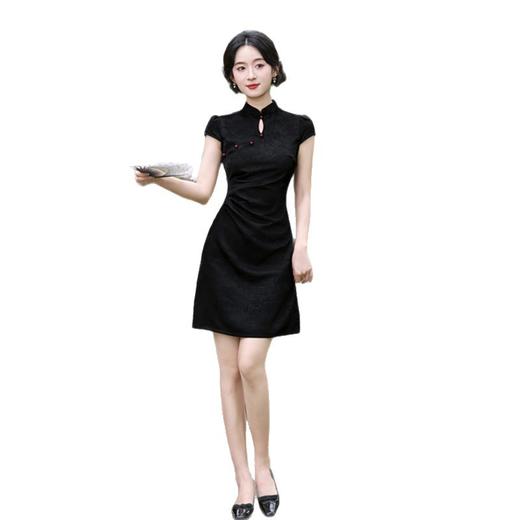 GX时尚改良新中式提花A版短款旗袍 2025夏季新款日常可穿少女旗袍裙 商品图4