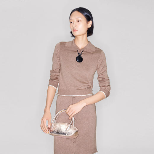 lost in echo2025秋冬新款高级三醋酸羊绒针织衫毛衣半身裙套装女 商品图3