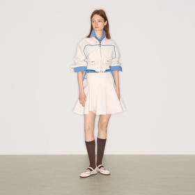 lost in echo2025秋冬新款撞色运动收腰显瘦夹克短外套高腰半身裙