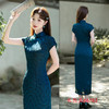 SYK66783时尚年轻女士长款短袖旗袍2025春夏新款改良新中式日常旗袍 商品缩略图2