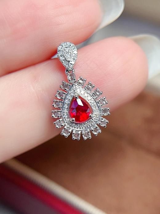0.38ct刻面红宝石吊坠 商品图4