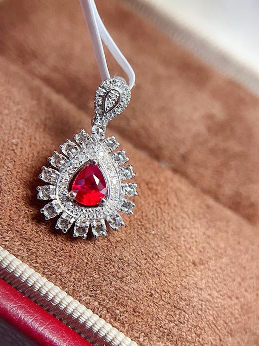 0.38ct刻面红宝石吊坠 商品图5