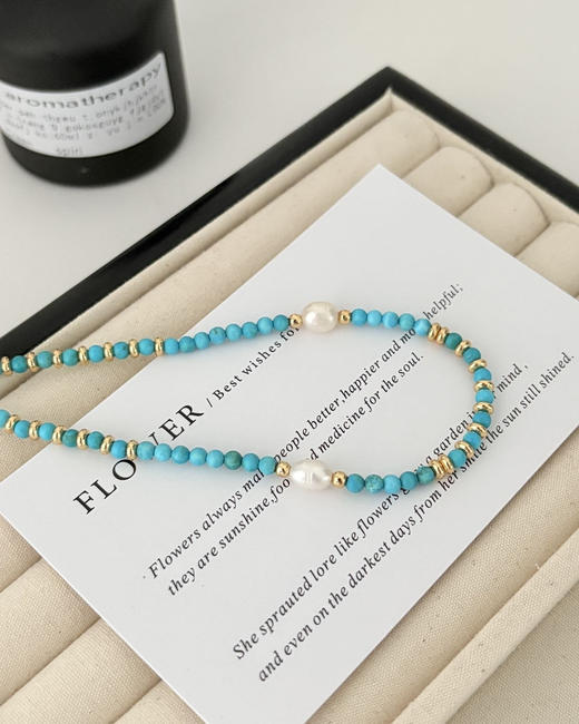 天然优化绿松石项链手链合集 商品图14