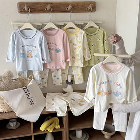 【商场专柜款‼️王炸款式69.9/2套】】80-160码儿童睡衣套装A类男女童卡通空调服宝宝纯棉秋衣裤中小童韩版长袖长裤聚