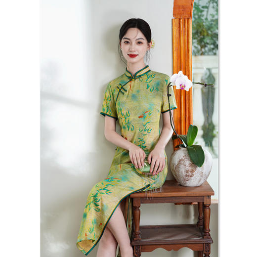 GX老上海复古中国风长款大码妈妈旗袍2025夏新款改良中式高级感旗袍 商品图3