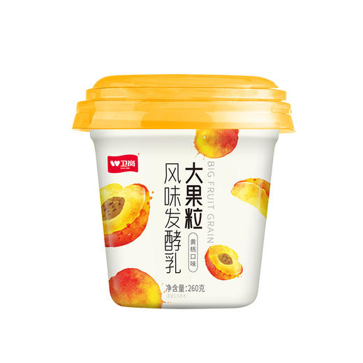 卫岗三角杯大果粒风味发酵乳黄桃味260g，保质期21天 商品图0