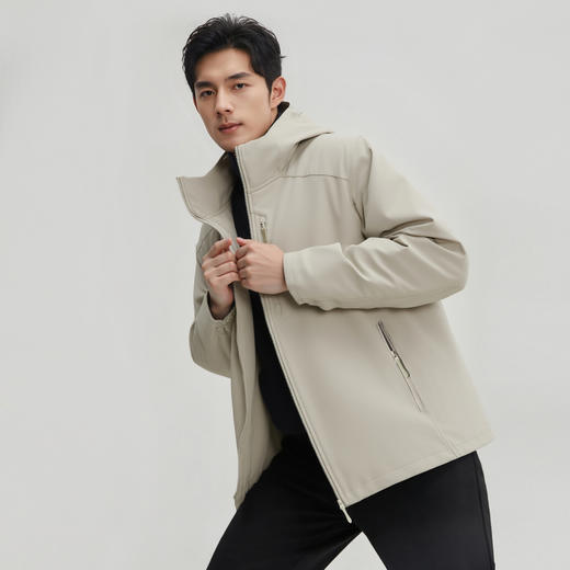 【高弹】圣得西连帽夹克2025秋新款扛皱易打理舒适百搭休闲上衣男 商品图14
