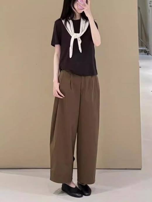 C*S同款休闲版型棉质混纺桶形长裤 商品图8